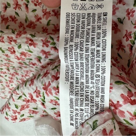 Hyacinth House Tuckernuck Textured Floral Puff Sleeve Clemons Mini Dress| Size L - Picture 10 of 10